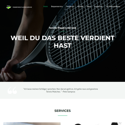 WEBDESIGN HOMEPAGE POWERFORCE PLAYERS SERVICE